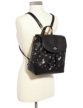 Coach Disney X Elle Backpack With Dalmatian Floral Print