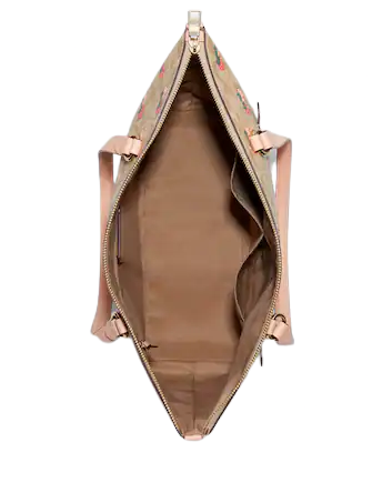 Coach Gallery Tote In Signature Canvas With Strawberry Print