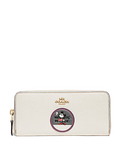 Coach Minnie Mouse Slim Accordion Zip Wallet With Patch