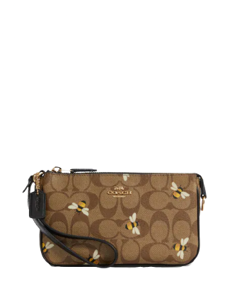 Coach Nolita 19 In Signature Canvas With Bee Print
