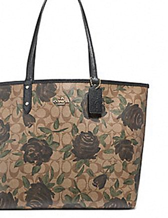 Coach Reversible City Tote in Camo Signature Print