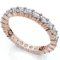 1ct Diamond Eternity Wedding Ring in 14k White, Yellow, Rose Gold Lab Grown