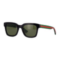 Gucci Sunglasses Square Full Rim, Black Green Frame And Green Lens Gg0001S002