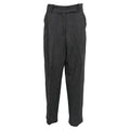 Totême Deep Pleat Trouser Wide Leg Pants in Grey Wool