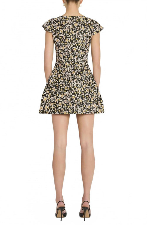Abella Mini Dress In Black Multi