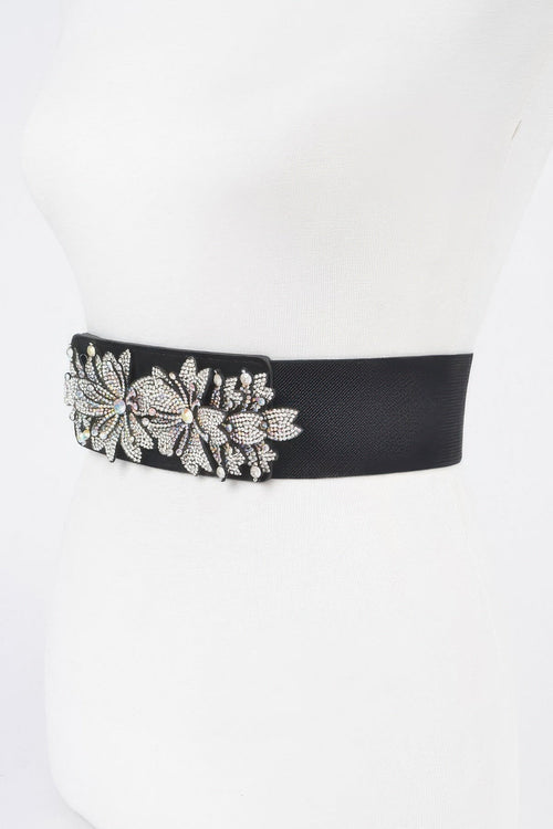 Ab Stone Flower Elastic Belt