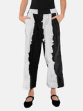 Big Stripe Soda Print Wide Leg Trousers In Black/white