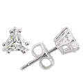 Rhodium 925 Sterling Silver Earrings with AAA Grade CZ in Clear