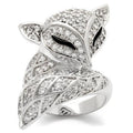 Rhodium Brass Ring with AAA Grade CZ in Clear