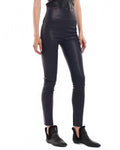 Leather Ankle Legging In Navy