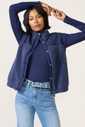 Women's Rilo Ribbed Snap Long Sleeve Top