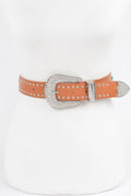Western Style Belt With Turquoise