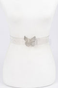 Rhinestone Butterfly Transparent Belt