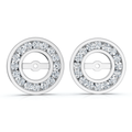 1/2Ct TW Round Diamond Stud Jackets 14k Gold Lab Grown (5.5mm)