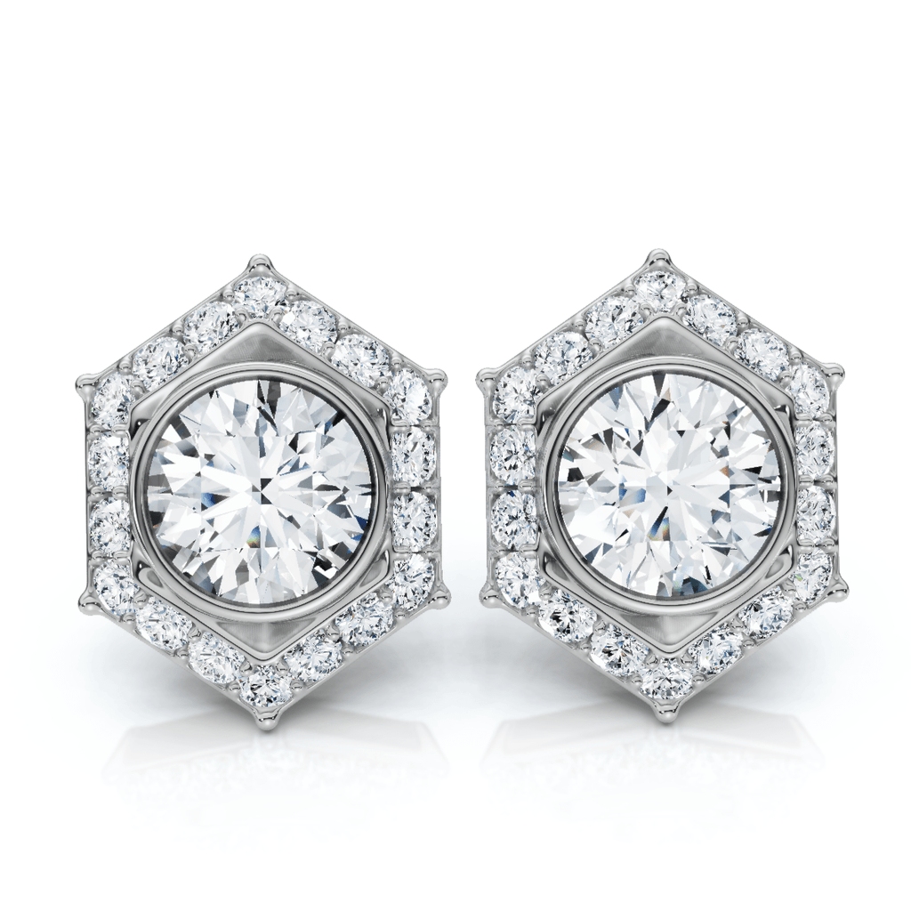 2 1/2Ct Sally Diamond Earrings 14k Gold Lab Grown
