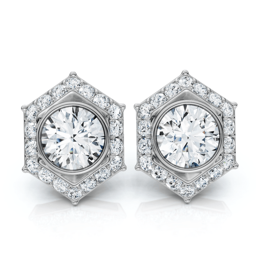 2 1/2Ct Sally Diamond Earrings 14k Gold Lab Grown