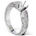 1/4ct Diamond Engagement Antique Like Ring Setting 14K Size Selectable