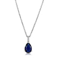 Rhodium Brass Chain Pendant with Synthetic in Montana