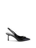 Prada Women Saffiano Patent Leather Slingback Pumps