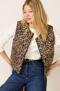 Women's Theo Quilted Leopard Vest