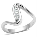 Rhodium Brass Ring with AAA Grade CZ in Clear