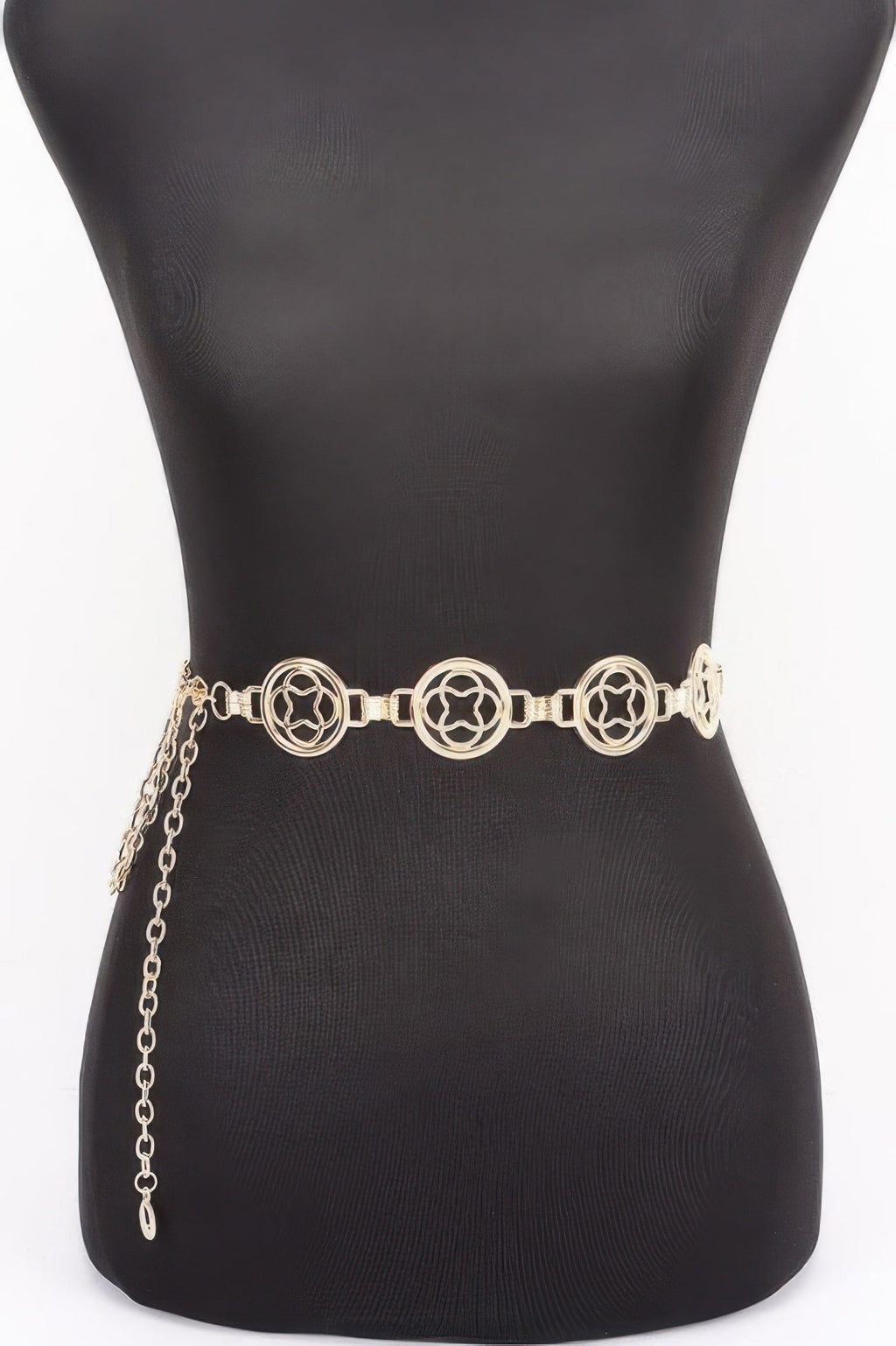 Statement Chain Belt with Circular Cut-Out Detail
