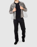 Caine Straight Leg Jeans In Noir