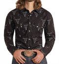 Men's Snap Shirt In Black