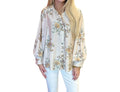 Floral Top In Ecru