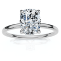 Certified 2Ct Cushion Hidden Halo Diamond Engagement Ring 14k Gold Lab Grown