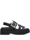 Roger Vivier Women Viv Rangers Leather Sandals