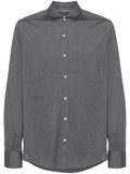 Brunello Cucinelli Men Silk And Cotton Blend Shirt