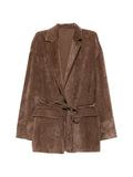 Brunello Cucinelli Women Velvet Belted Jacket