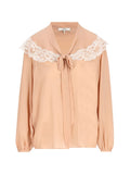 Chloé Women Lace Detail Silk Blouse