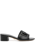 Dolce & Gabbana Women Dg Logo Leather Mules