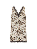 Ganni Women Zebra Print Midi Dress