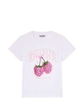 Ganni Women Raspberry Cotton T-Shirt