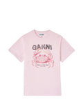 Ganni Women Printed Cotton T-Shirt
