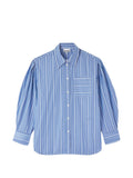 Ganni Women Striped Organic Cotton Shirt