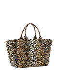 Ganni Women Xxl Cotton Tote Bag