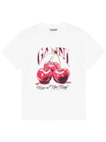 Ganni Women Printed Cotton T-Shirt