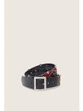 Golden Goose Women Belt Sierra Washed Leather With Horsy Details Studs And Star