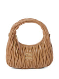 Miu Miu Women Wander Small Leather Hobo Bag