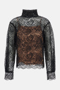 Rotate Women Lace Long Sleeve Blouse