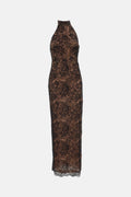 Rotate Women Lace Halterneck Dress
