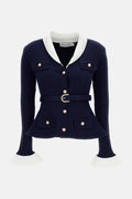 Self-Portrait Women Ribbed Knit Cardigan