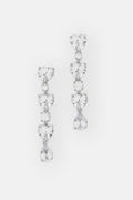Self-Portrait Women Crystal Heart Tiered Earrings