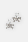 Self-Portrait Women Crystal Heart Bow Drop Earrings