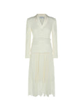 Self Portrait Women Shawl Collar Midi Dress