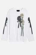 Simone Rocha Women Ribbon Rosette Print Long Sleeve T-Shirt